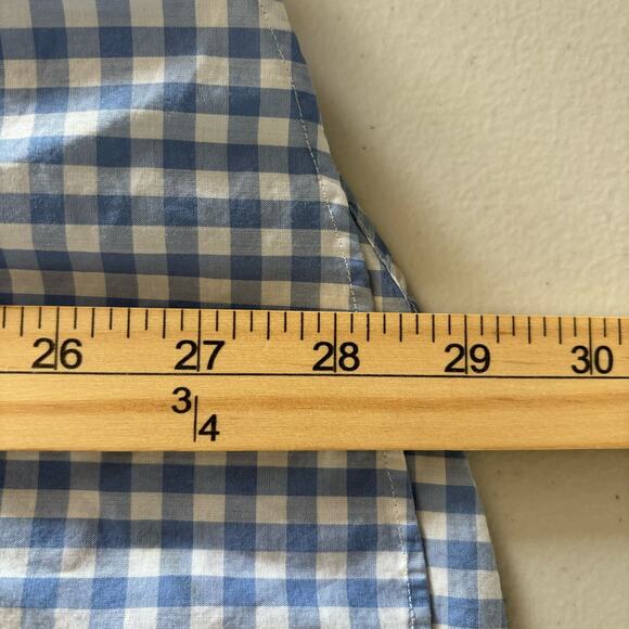 Polo Ralph Lauren Men Long Sleeve Button Down Shirt Medium Blue/ White Checkered - Picture 6 of 9